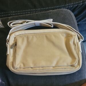 Tan Canvas Crossbody Bag